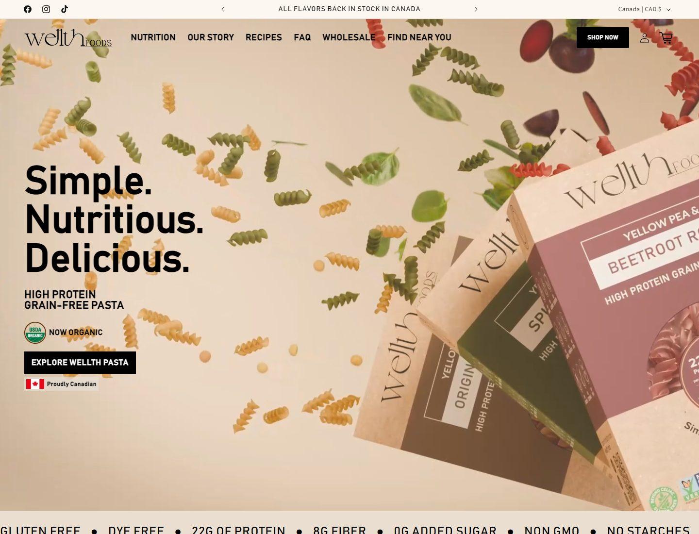 Wellth Foods ecommerce case study card image